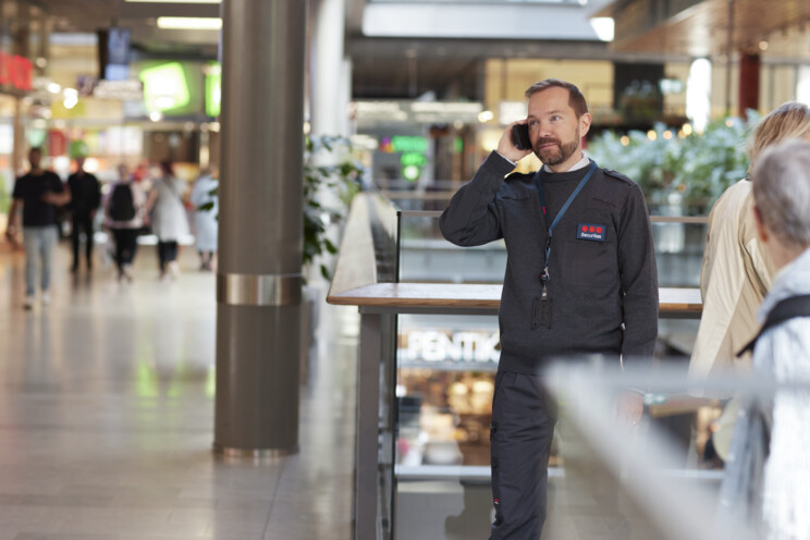 Securitas employee on site.