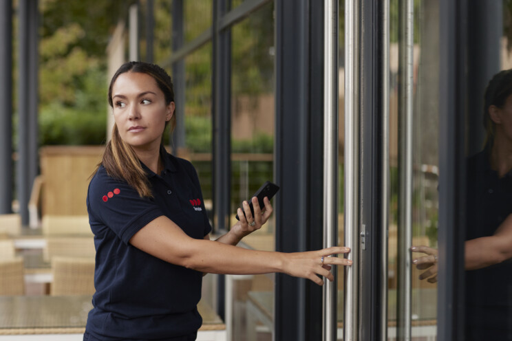 Securitas employee on site.